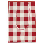 Cute Personalized Santa Christmas Holiday ミディアムペーパーバッグ (裏面)