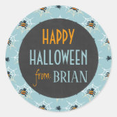 Cute Personalized Sticker for Halloween ラウンドシール (正面)