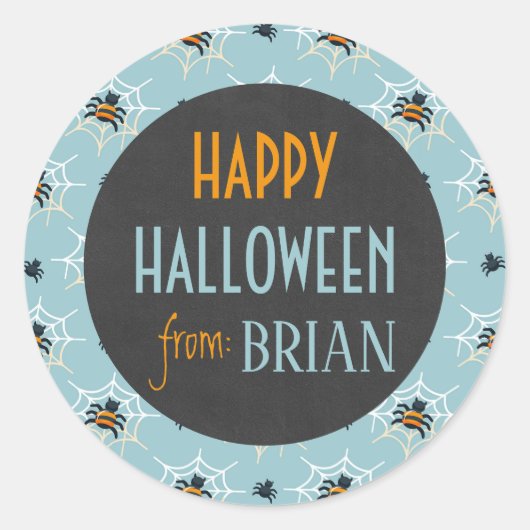 Cute Personalized Sticker for Halloween ラウンドシール (正面)