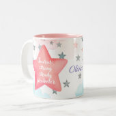 Cute Personalized Taurus Zodiac Sign Mug for Girl ツートーンマグカップ (正面左)