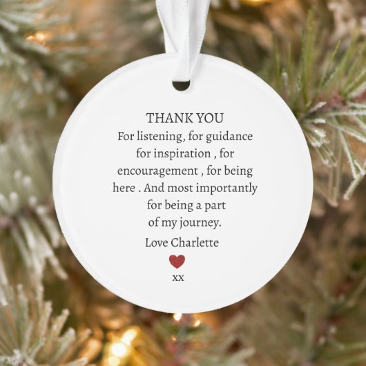 cute personalized thank you love  オーナメント (ツリー)