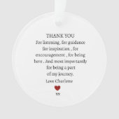 cute personalized thank you love  オーナメント (正面)