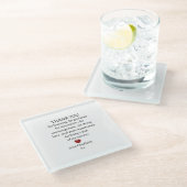 cute personalized thank you love  ガラスコースター (アングル)