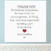 cute personalized thank you love キャンバスプリント (インサイチュ (ウッドフロア))