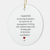 cute personalized thank you love  セラミックオーナメント (左)