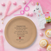 cute personalized thank you love ペーパープレート (パーティー)