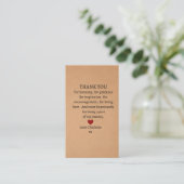 cute personalized thank you love  名刺 (スタンド正面)