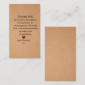 cute personalized thank you love  名刺 (正面/裏面)