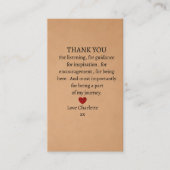 cute personalized thank you love 名刺 (正面)