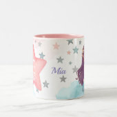 Cute Personalized Virgo Zodiac Sign Mug for Girl ツートーンマグカップ (中央)