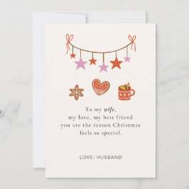 Cute Personalized Wife Christmas Card シーズンカード