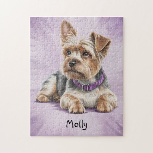 Cute Personalized Yorkie ジグソーパズル (縦)