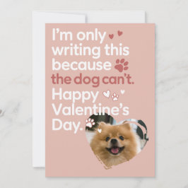 Cute Pet and Hearts Funny Retro Valentines シーズンカード