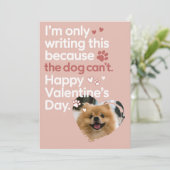 Cute Pet and Hearts Funny Retro Valentines シーズンカード (スタンド正面)