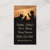 Cute Pet and Housesitting Dog Cat 名刺 (正面)