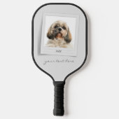 Cute Pet Birthday Photo Frame Personalized ピックルボールラケット (裏面)