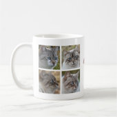 Cute Pet Cat Custom 8 Photo Collage Coffee Mug コーヒーマグカップ (左)