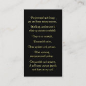Cute Pet Cat Dog Housesittng Business Cards 名刺 (裏面)