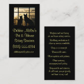 Cute Pet Cat Dog Housesittng Business Cards 名刺 (正面/裏面)