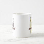 Cute Pet Cockatiels Flock on Perch Bird Lover コーヒーマグカップ (中央)