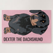 Cute Pet Dachshund Dog ジグソーパズル (横)