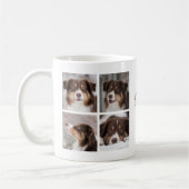 Cute Pet Dog Custom 8 Photo Collage コーヒーマグカップ (左)