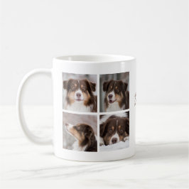 Cute Pet Dog Custom 8 Photo Collage コーヒーマグカップ