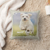 Cute Pet Keepsake Photo Playful Typography クッション (ブランケット)