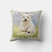 Cute Pet Keepsake Photo Playful Typography クッション (裏面)