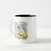 Cute Pet Keepsake Photo Playful Typography ツートーンマグカップ (正面左)