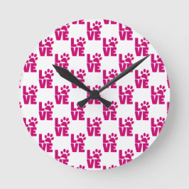 Cute Pet Lover Decorative Clock for Living Room ラウンド壁時計