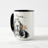  Cute Pet Mama Basset Hound Personalize Mug マグカップ (正面左)