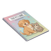 Cute Pet Notebook – Customizable Dog & Cat Journal ノートブック (右側)