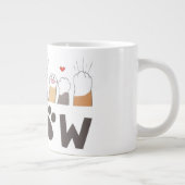 Cute Pet Paw Love Mug ジャンボコーヒーマグカップ (右)