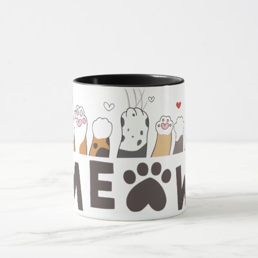 Cute Pet Paw Love Mug マグカップ (中央)