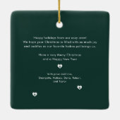 Cute Pet Photo Script Funny Dog Christmas セラミックオーナメント (裏面)