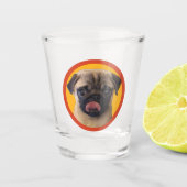 Cute Pet Pug Pup Dog Lover Photo Stocking Stuffer ショットグラス (正面)