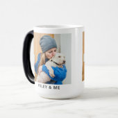 Cute Pet Simple Modern Photo And Name Mug モーフィングマグカップ (正面左)