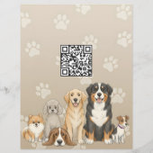 Cute Pet Sitting Dog Walker Custom Promotional チラシ (裏面)