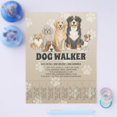Cute Pet Sitting Dog Walker Custom Promotional チラシ (シングル)