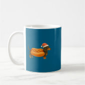 Cute Petite Christmas Funny Hot Dog Dachshund Prem コーヒーマグカップ (左)