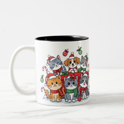 Cute Pets Collection – Stylish Minimal Mug ツートーンマグカップ (左)