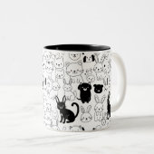 Cute Pets Pattern Mug ツートーンマグカップ (正面右)
