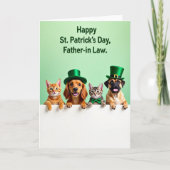 Cute Pets Peek Greeting Card カード (正面)