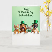Cute Pets Peek Greeting Card カード (黄色い花)