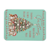 Cute Pets Watercolour Family Christmas Magnet マグネット (横)