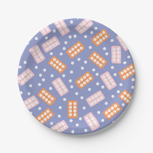 Cute Pharmacy Tech Paper Plates ペーパープレート (正面)