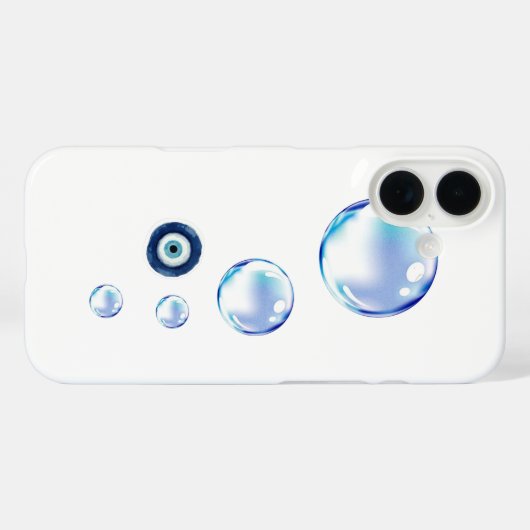 Cute Phone Bubble Design iPhone 16 Case  Case-Mate iPhoneケース (裏面 (横))
