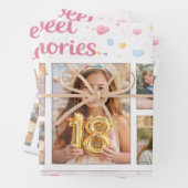 Cute Photo Collage Gift Wrap with Pastel Hearts ラッピングペーパーシート (インサイチュ)