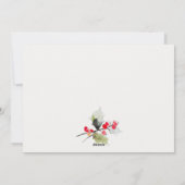 Cute Photo Watercolor Meowy Christmas Box Cat シーズンカード (裏面)